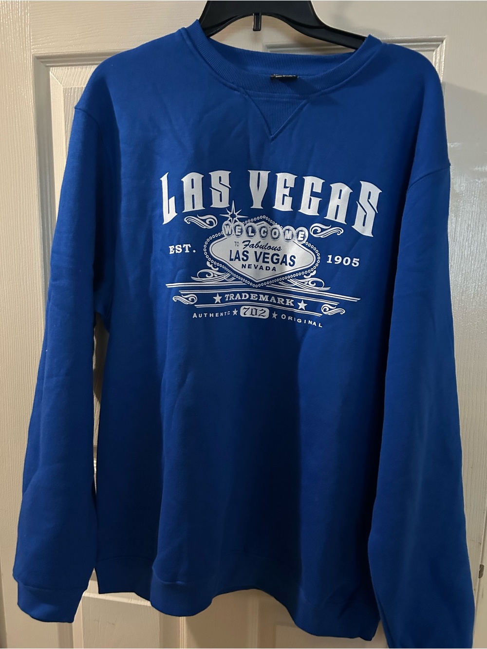 Top of the World Royal Blue Las Vegas Graphic Sweatshirt